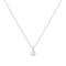 Silver Shell Pearl Drop Pendant Necklace